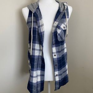 Flannel tank top jacket